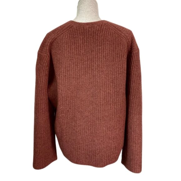 360 CASHMERE Reese Cashmere Sweater in ROSEWOOD SIZE MEDIUM - Picture 10 of 14